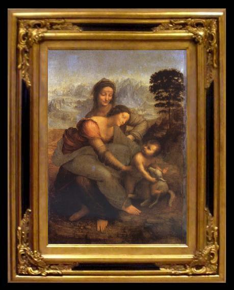 framed  LEONARDO da Vinci Maria with Child and St. Anna, Ta010